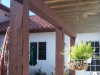 Grape Arbor with Reclaimed Wood Posts