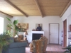 Living Room Ceiling, Sustainably Harvested Log Poles from North Fork