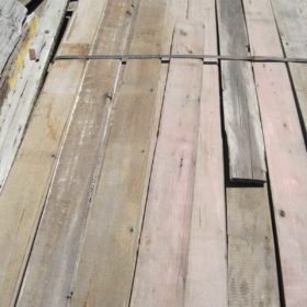 #6: 1×5 ¼ in cover x 11 ft average 650 sq ft, T&G old barn wood Vertical grain with some red paint. $2,000